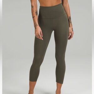 NWT lululemon align 23” HR crop 23” army green size 4, 14